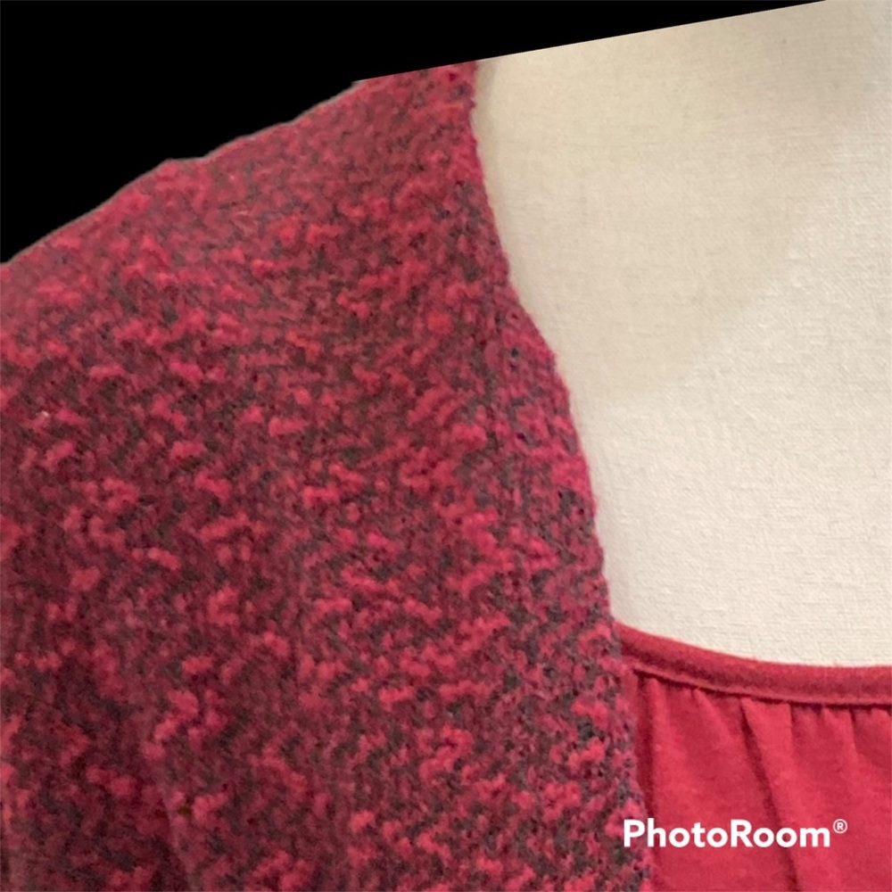 White Stag 1-Piece Shirt-Sweater Set, Size 16/18 Dark Red - Picture 3 of 9